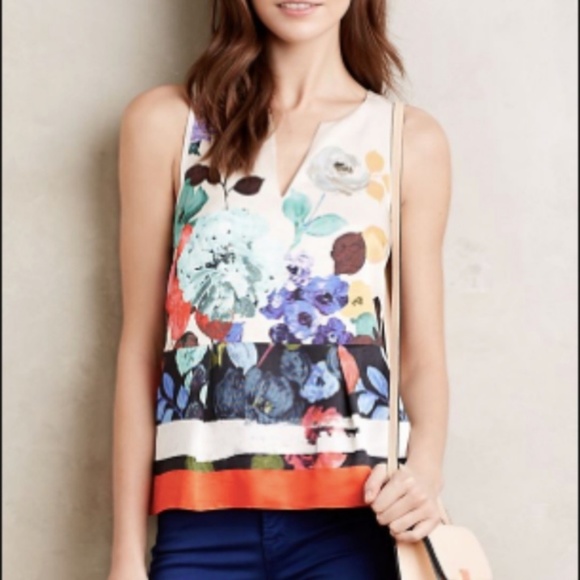 Anthropologie Tops - Anthropologie HD In Paris Elise Floral Tank